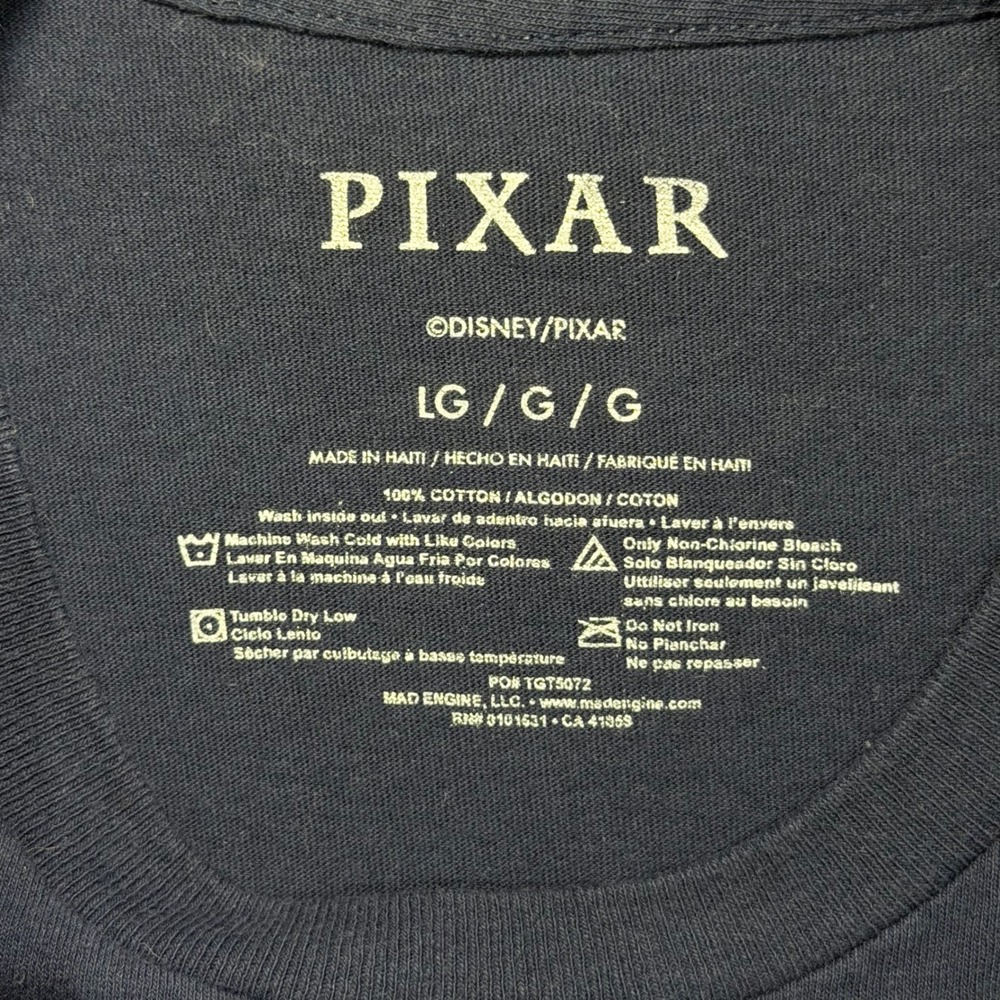 Disney Pixar Character Graphic T-Shirt Adult Large Navy Blue Short Sleeves Retro - Picture 3 of 5